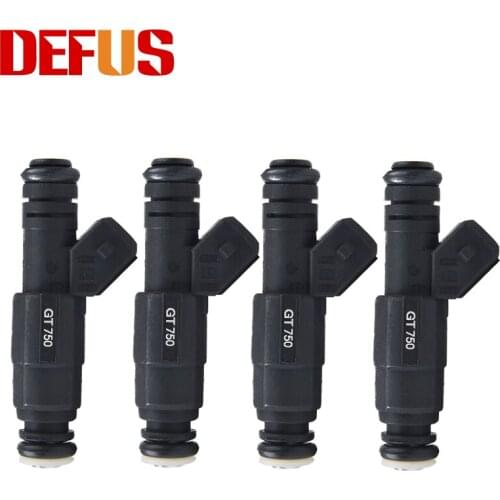 4x High Performance Fuel Injector GT750 for Modified Car 750cc Large Flow Modification High Impedance Nozzle Injection 12 Holes