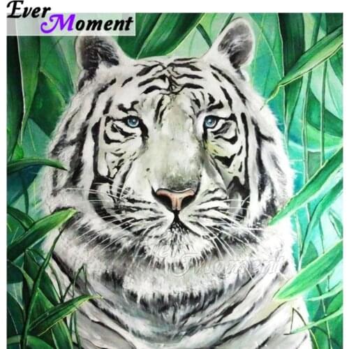 Ever Moment Diamond Painting Tiger Grass Picture Rhinestone 5D DIY Mosaic Full Square Diamond Embroidery Home Decoration ASF1930