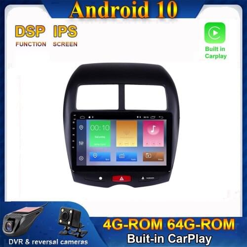CARPLAY Android 10.0 Car Radio Stereo Player GPS Multimedia Navigation For Peugeot 4008 1 2009 - 2016NO DVD