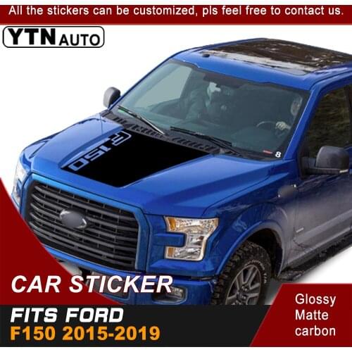 Car Decals For Ford F150 2015 2016 2017 2018 2019 1 Piece Hood Scoop F150 Stripe Vinyl Graphics Cool Car Stickers And Decals