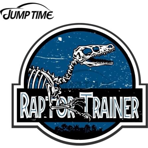 JumpTime 13 x 10.5cm Raptor Trainer Vinyl Car Stickers Waterproof Scratch-proof Window Trunk Decal Custom Printing Decoration