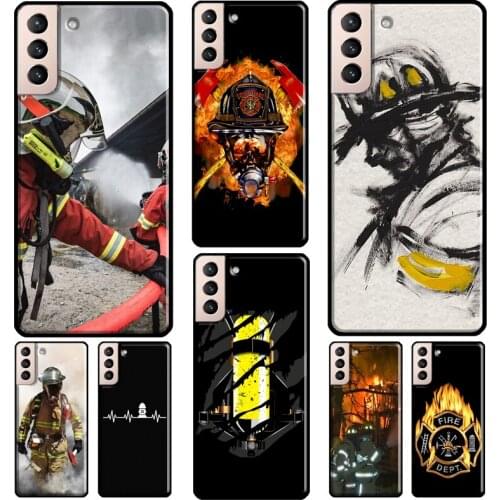 Firefighter Heroes Fireman Case For Samsung Galaxy S10 S8 S9 Note 10 Plus Note 20 S10e S20 FE S21 Ultra Phone Cover
