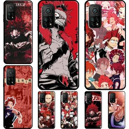 Eijiro Kirishima Red Riot Anime Coque For Xiaomi Mi 10T Pro Mi Note 10 Lite Case For POCO F3 F2 F1 M3 X3 Pro Mi 11 Ultra