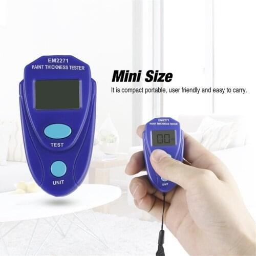 Mini Coating Digital Painting Thickness Tester Meter Mini LCD Automotive Data Hold Car Coating Thickness Gauge without Battery