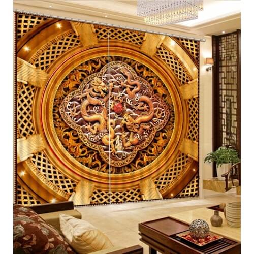 European curtains blackout curtains for living room Round round 3d curtains Custom any size fashion home decor