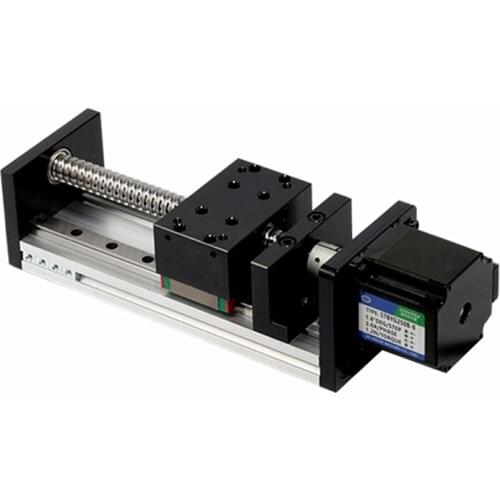 GX80 1204 1605 1610 Ball screw Linear Guide Motion Module 50-700MM Effective Stroke Rail Table With motor for CNC 3D Printer