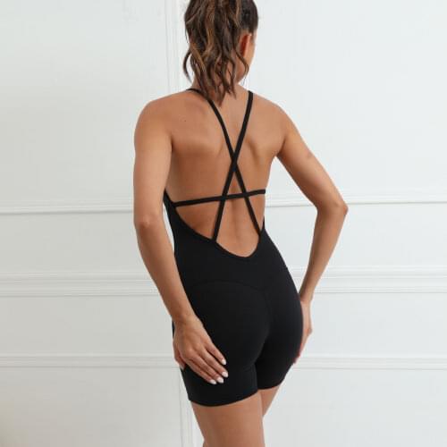 Yoga Jumpsuits Women High Stretchy Sports Tracksuits Seamless Hollow Out Fitness Bodysuits Padded Female Tights Sportswear S-L