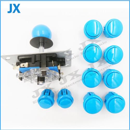 Arcade parts kits Bundle including arcade joystick 24mm/26mm push button for DIY contoller for arcade game,Mame,Raspberry PI