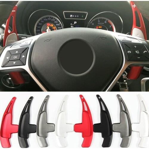 Steering Wheel Shift Paddle For Mercedes-Benz AMG A45 C63 GL63 ML63 E53 CLS63 GLA45 Car DSG Fast Gear Shifter Car Paddle Sticker
