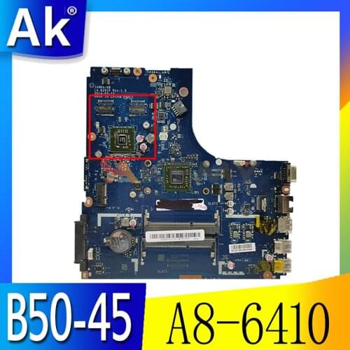 Laptop motherboard For LENOVO B50-45 A8-6410 5B20G37213 Mainboard ZAWBA/BB LA-B291P 5B20G37213 AM6410 216-0856050