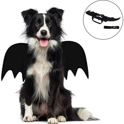 Halloween Cute Pet Clothes Black Bat Wings Harness Costume for Halloween Cosplay Cat Dog Halloween Party for Pet Supplies