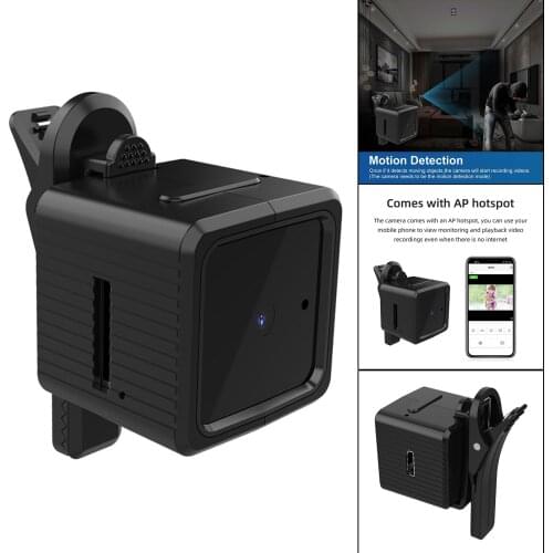 Mini Camera Small Nanny Cam Home Surveillance Baby Monitor Indoor Video Recorder with Motion Detection, for Home Indoor Outdoor