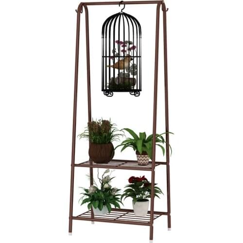 Living room multi-level floor hanging orchid stand hanging multi-function rack flower stand balcony wrought iron
