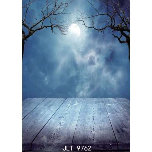 Strange Night Photography Backdrops Old Tree Moon Photo Background Halloween Backdrop Vinyl Cloth for Photo Studio Photoshoot