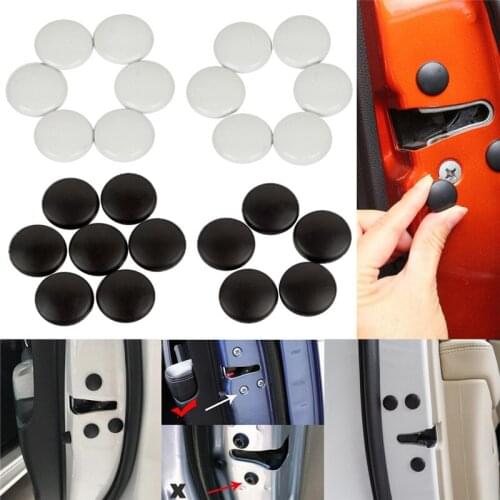New High Quality 12Pcs Universal Car Interior Door Lock Screw Protector 3M Adhesive Anti-rusty Durable Cover Cap Trim#294004