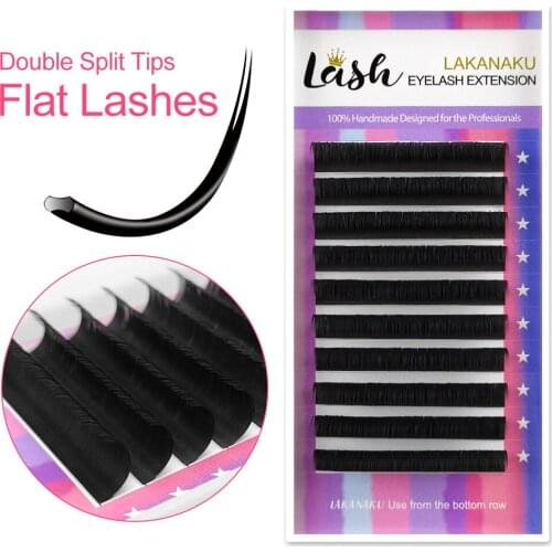 New Matte Flat Lashes Extensions Soft Fake Individual Extension Mink 0.20 8-15mm Natural Light Eyelashes Ellipse Volume Lash