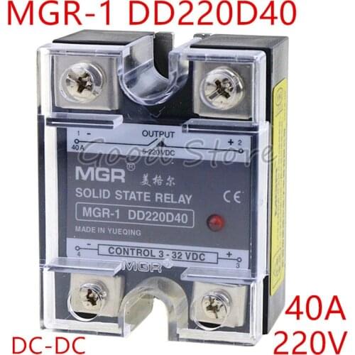 1PCS SSR 40A MGR-1 DD220D40 Load voltage 5-220V DC Control DC Single Phase Solid State Relay DC-DC