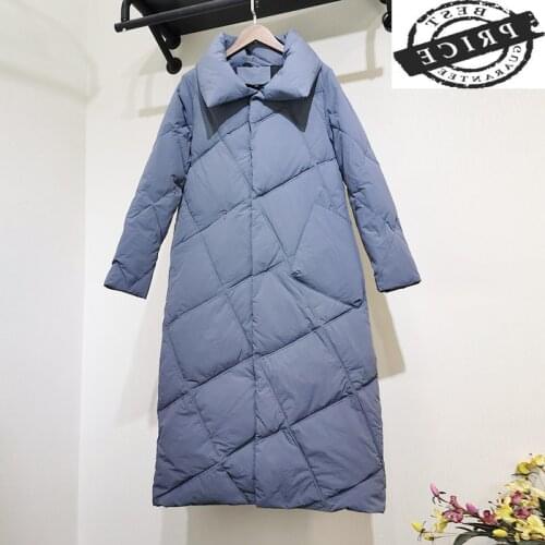 Coat Female Winter Fashion Womens Down Jacket 2021 Korean Thick Warm Long Duck Down Jacket Ladies Outer Wear Hiver 2012