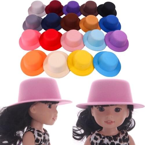 Plush Cute Sun Vacation Top Hat Fit 14.5 Inch Wellie Wisher Doll Clothes Accessories(Buy 3 or more, Free Shipping),Birthday Gift