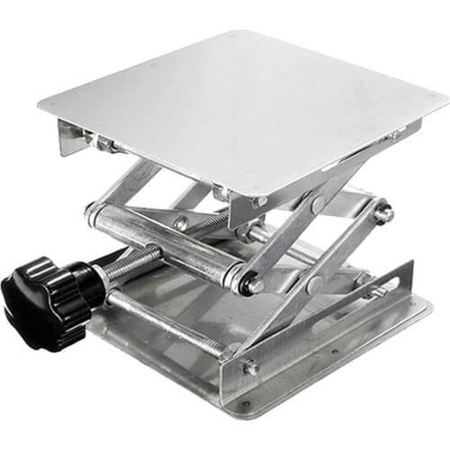 Mini Lab Lifting Platform Stainless Steel Lift Tables Stand Rack for Chemistry Biology Experience/Soldering Lifting Platform