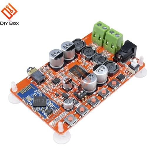 TDA7492P Wireless Bluetooth 4.0 power Amplifier Board module HIFI Stereo 25W*2 Audio Speaker AMP with AUX Port DC 8-25V diy kit
