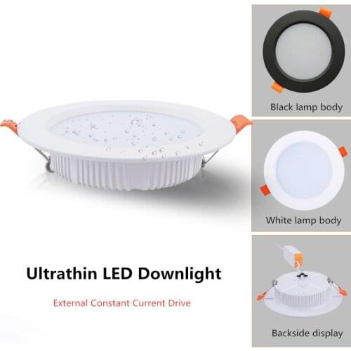 Ultra Thin Round LED Downlight 3W 5W 7W 9W 12W 15W 18W 21W 24W 30W Aluminum AC220V LED Ceiling Recessed Spot Light