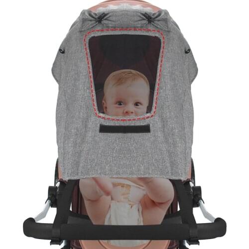 Universal Baby Stroller Accessories Sun Shade Sun Visor Gray Carriage Canopy Cover for Baby Infants Car Seat UV Resistant Hat