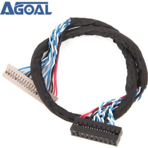 Universal 20Pin DF14 20-20 Signal 8 Bit LCD Screen Driver Board Line LVDS Screen Cable 1.25mm pin pitch