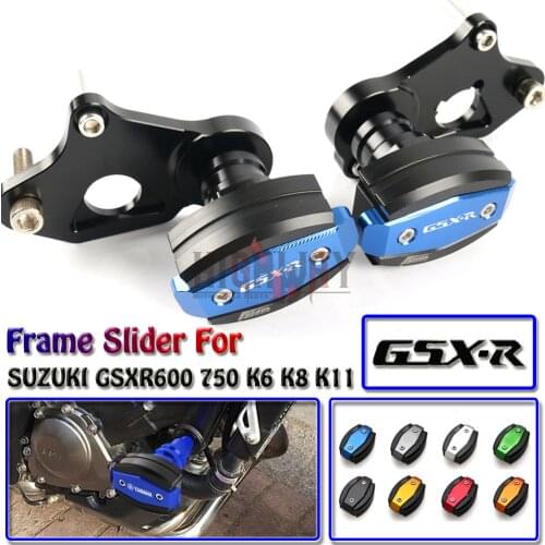 Motorcycle Crash Pad Protector CNC Engine Cover Frame Sliders Falling Protection For SUZUKI GSXR600 GSXR 750 06-15