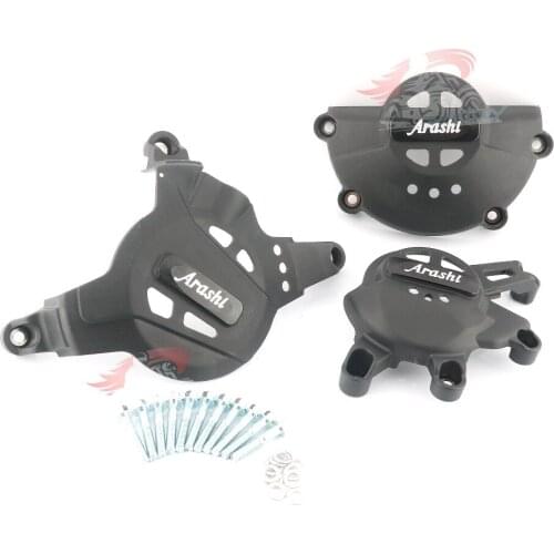 Arashi LOGO For Honda CBR600RR Engine Cover Set Guard Protector Engine Case Cover Guard 2007-2016