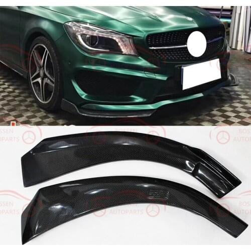 2PCS Front Lip Splitters Spoiler for Mercedes Benz CLA Class 2013-2016 Universal Car Side Canards Winglet