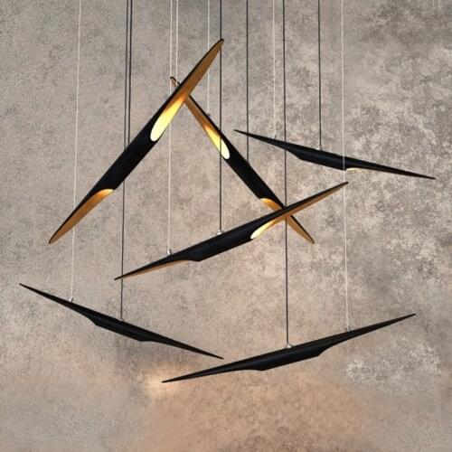 20% discount Replica Contemporary creative personality inner gold Art Deco aluminum pipe pendant lamp coltrane suspension light