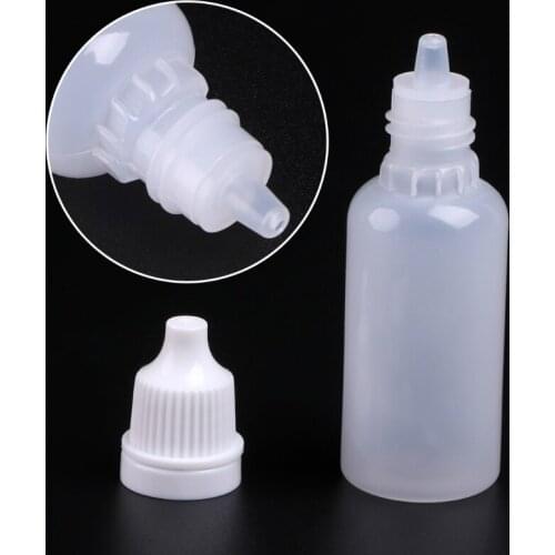5ml-30ml Needle Tip Empty Plastic Squeezable Liquid Dropper White Bottles Case