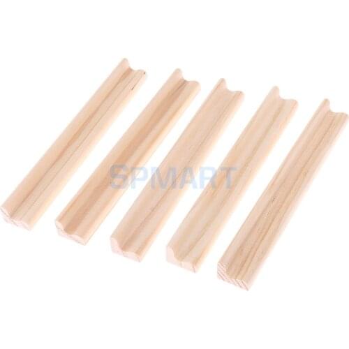 5pcs Wooden Replacement Letter Holders Wood Racks for Board Games Arts Crafts
