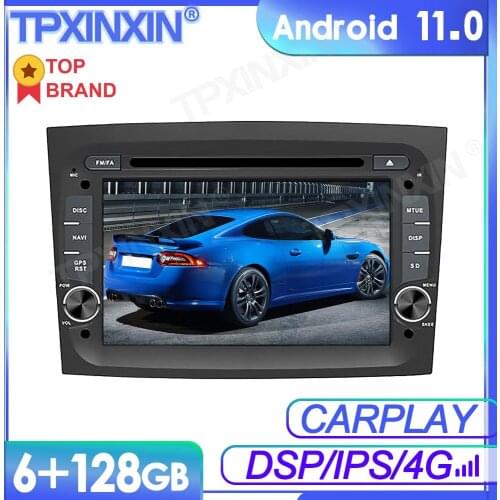 6+128GB Android11 For Fiat Doblo 2016 2017 2018 Car Multimedia Player GPS Navi Audio Stereo Screen DVD Head Unit Tape Recorder