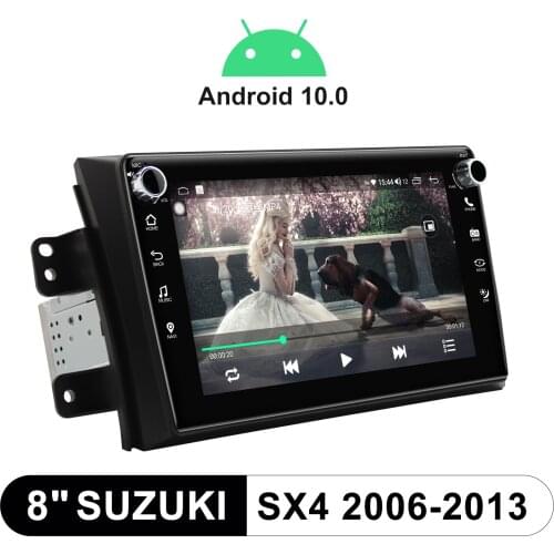 8 Inch Car Multimedia Player 1280*720 IPS Android 10.0 System Bluetooth 5.1 With GPS And Backup Camera For Suzuki SX4 2006-2013