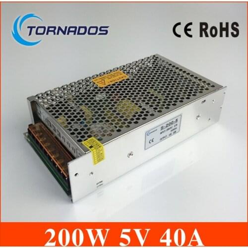 Power supply unit 5v 40A 200W Switching power supply Driver For LED Light Strip Display Factory Supplier ac to dc 5v 40a