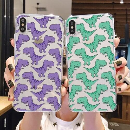 For Xiaomi Redmi Note 9 8 Pro 8T 9s 7 6 5 Plus Mi Poco X3 NFC A3 A1 A2 8 9 SE 9T 10T Note 10 Lite Cute Dinosaur TPU Cover Case