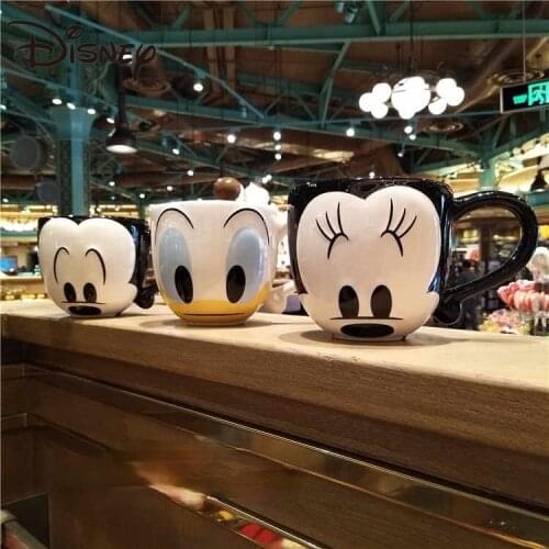 Disney mug Mickey Minnie Donald Duck ceramic mug large capacity couple cup coffee cup milk cup drinking cup Ceramic