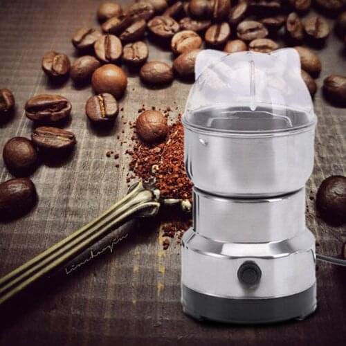 MLGB Mini Electric Coffee Grinder Kitchen Salt Pepper Grinder Household Spice Nuts Mill Machine for Commercial Home US Plug