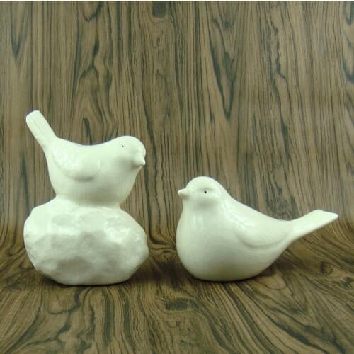 Porcelain Birdie Figurines Handmade Ceramics Dickybird Miniatures Knickknack Art and Craft Embellishment Accessories Furnishing