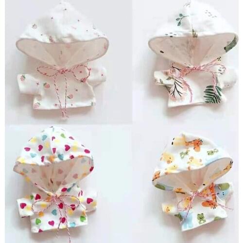 Cotton animal strawberry sweatshirt 20cm set 20cm exo baby dress star love bean backpack doll clothes coat doll accessories