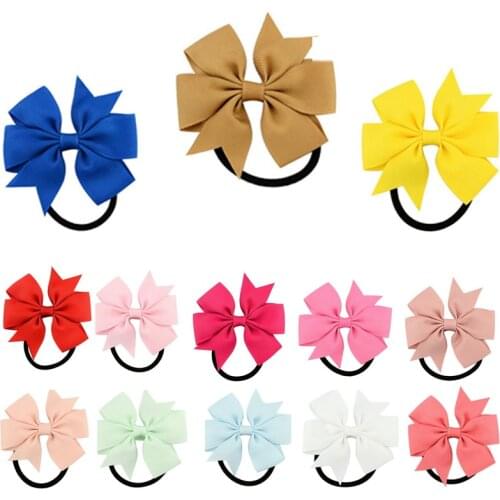 HOTGirls Light Color Small Flower Rubber Bands Children Safe Elastic Kids Sweet Hair Accessories Pink/White/purpleHeadband
