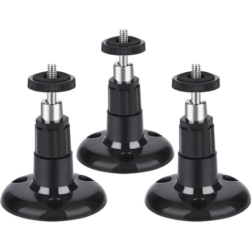 3pcs Wall Mount Bracket Installation Metal Holder Secure Rotary CCTV Camera Stand For Security Surveillance Action Video Camera