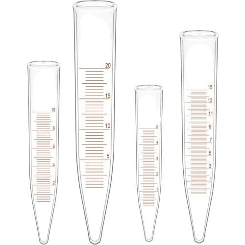 Laboratory glassware for chemical test tube with flat glass scale centrifuge tube 15ml standard grinded cone bottom