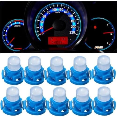 10Pcs Car Dash Instrument Base Light Lamp T4.2 COB Car Wedge Dashboard Bulb DC12V Lamp