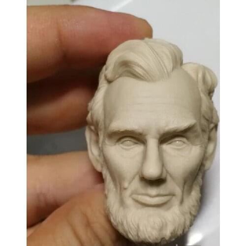 Blank Hot 1/6 Scale The Former President Abraham Lincoln Head Sculpt Unpainted