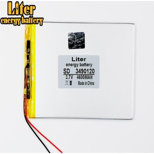 3.7V lithium polymer battery 3490120 4600mah Tablet PC MP5/E-book/PDA/power bank rechargeable b