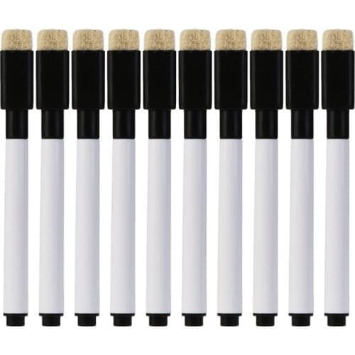 10 Pcs Whiteboard Pen Erasable Marker Office School Stationery Supplies