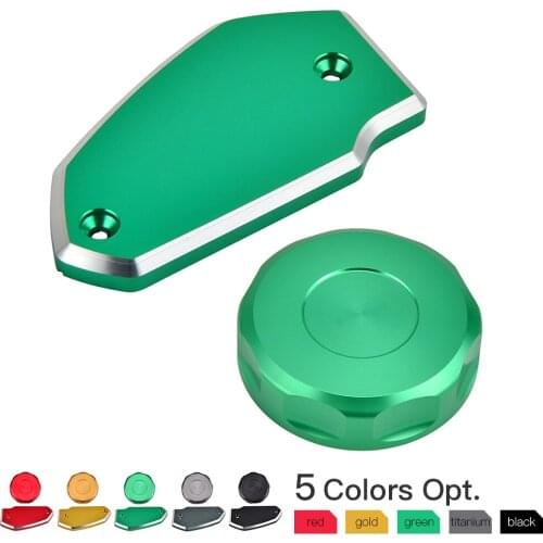 NICECNC Front Rear Brake Master Cylinder Reservoir Covers Caps Cases For KAWASAKI NINJA 650/R VERSYS650 ER-4N ER-6N ER4N ER6N